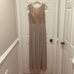 Davids bridal gown, color- golden, size 10